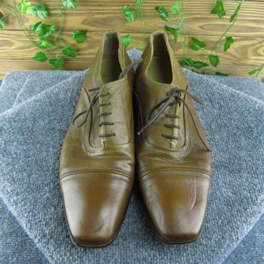 Kenneth Cole New York Slow Mo Men Wingtip Oxfords Sz 11.5 Brown Leather‎ Lace Up